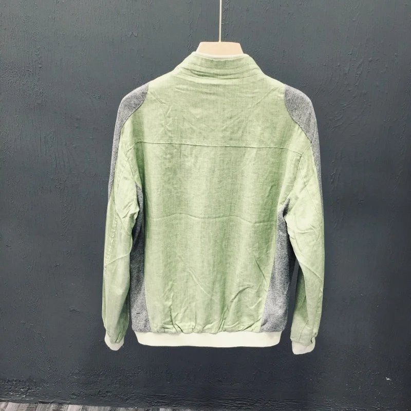 

Повседневная мужская разноцветная куртка, топы, модель 6XL, осенняя уличная тонкая верхняя одежда с воротником-стойкой, спортивная верхняя одежда на молнии, мужская модель