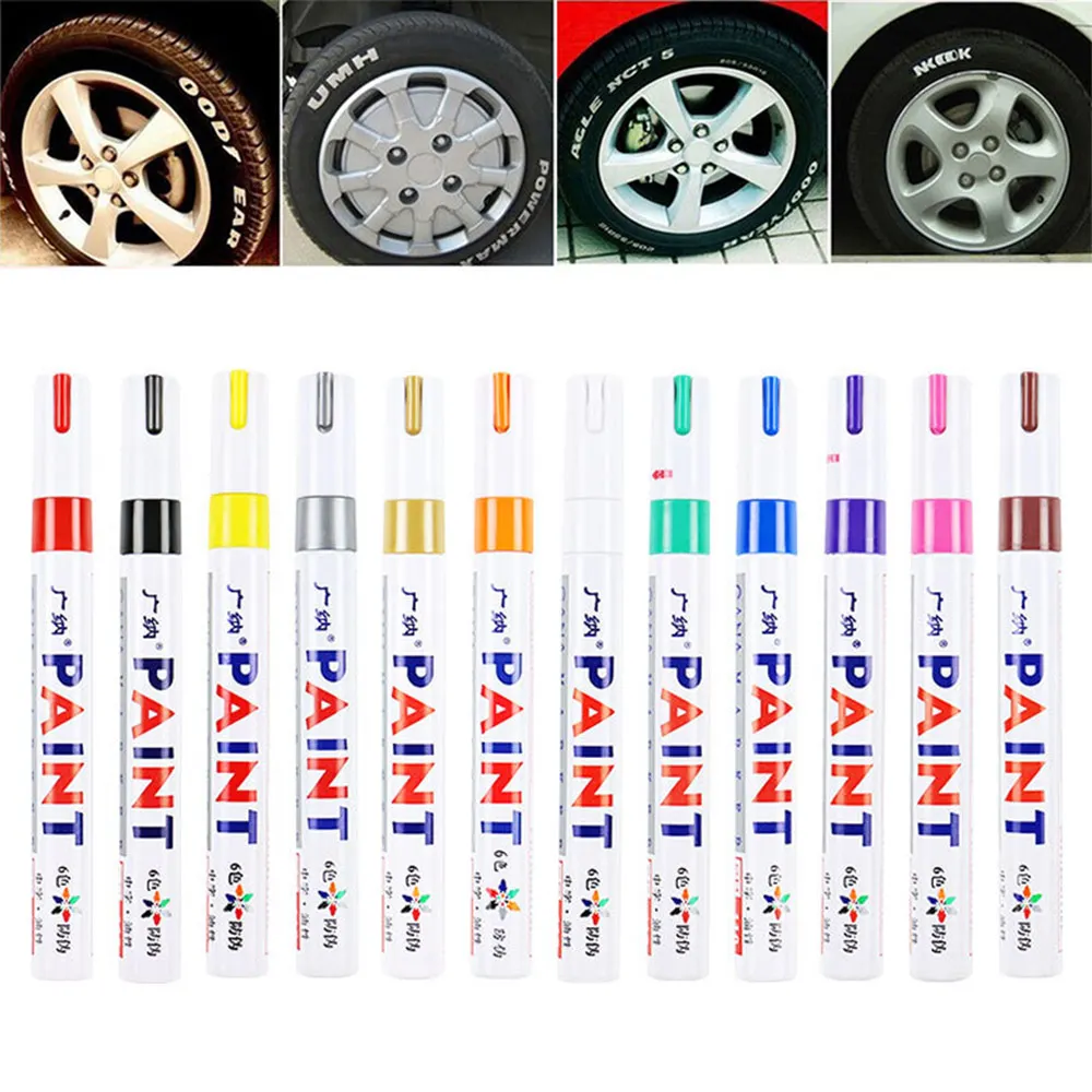 Paint Cleaner Car Wheel Tire Oily Painting Pen Auto Rubber Tyre Polishes Metal Permanent Marker Graffiti Touch Scratch Wet Wax