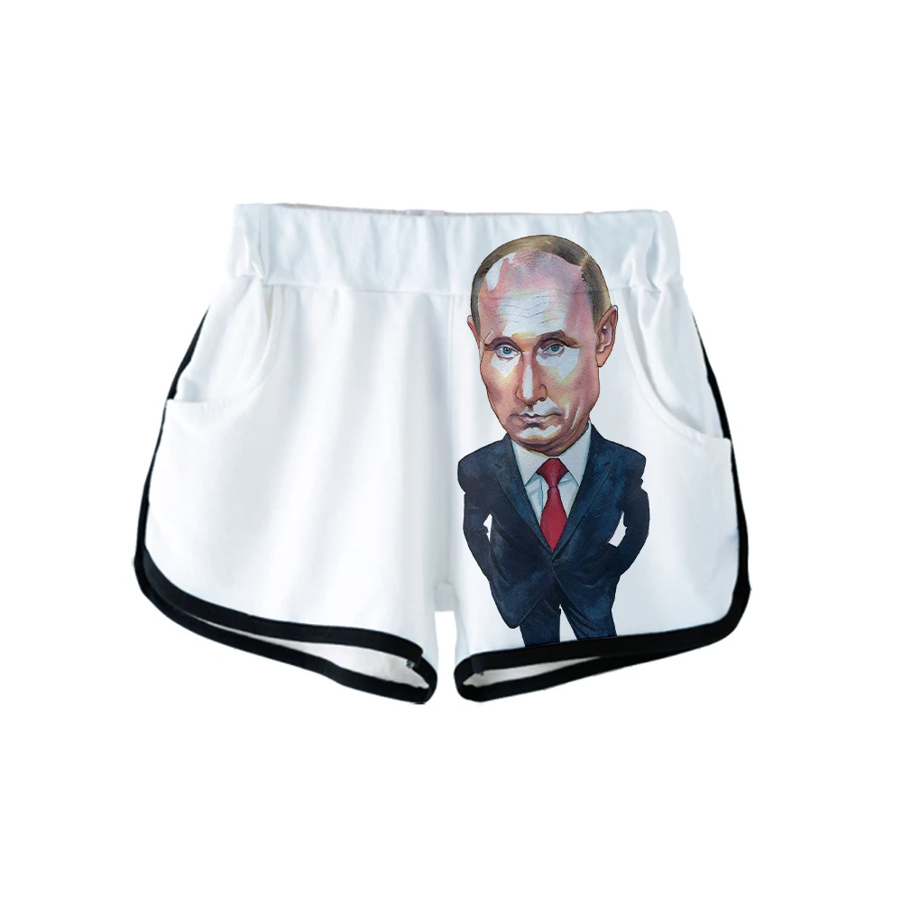 Putin Print Sport Shorts Sexy Women Fashion Popular Casual Harajuku Shorts Skinny Hot Sale