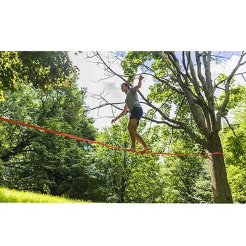 

Slackline Kit Outdoor Extreme Slack Line Ratchet Tensioner Fitness Equipment for Improve Balance Skills Core Strength