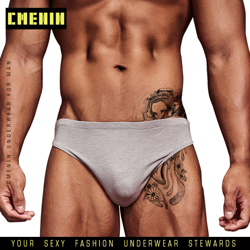 4Pcs/lot New Brand Modal Sexy Gay Men Underwear Bikini Men Briefs Solid Breathable Mens Briefs Underwear Shorts Men's Underwear 2