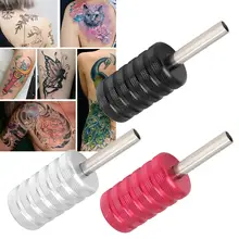

3 Colors 28mm High Quality Aluminum Alloy Non-Slip Knurling Tattoo Machine Handle Grip Tattoo Supplies Body Art Tool Accessories