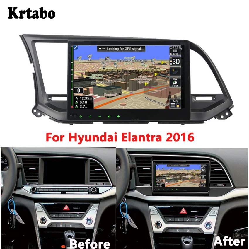 For Hyundai Elantra 2016 Android 9.0 HD smart car navigation reversing image control large screen one machine recorder For Hyundai Elantra 2016 Android 9.0 HD smart car navigation reversing image control large screen one machine recorder