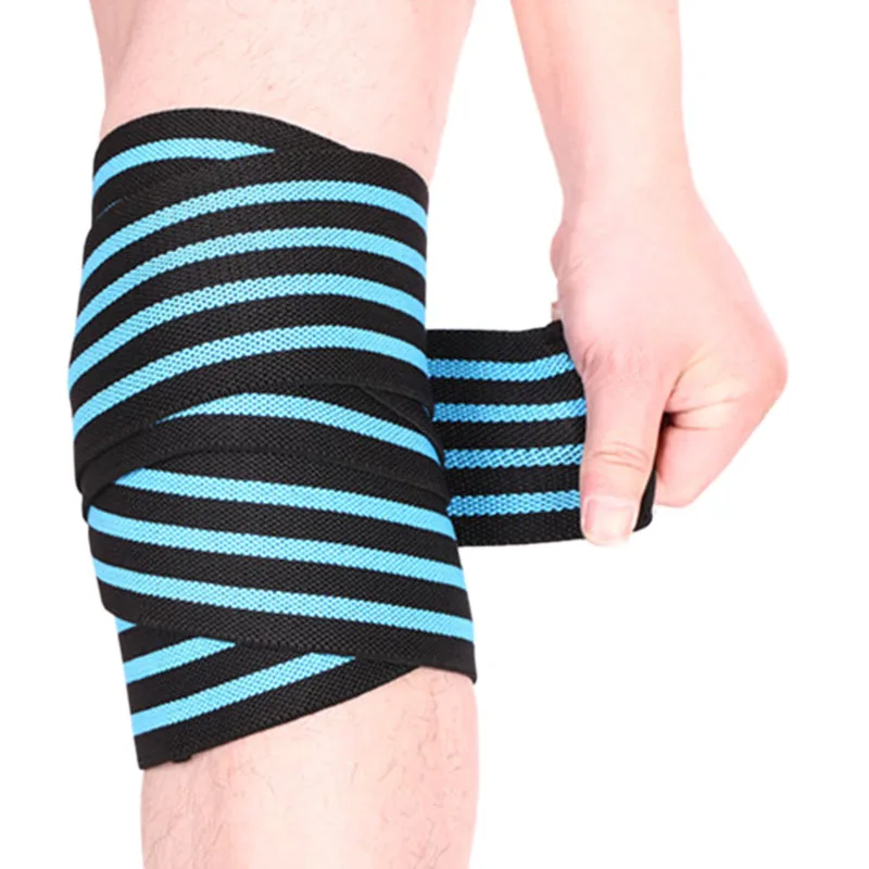 Knee Support Straps Wrap Body Building Strength Training Kneepad Pressurized Horizontal Bar Weight Lifting Sports Knee Guard