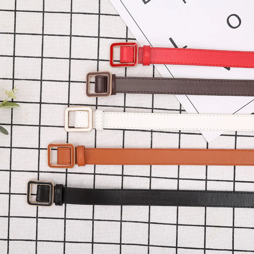 

2020 New Ladies Belt Women All-match Alloy Buckle Round Buckle Belt Ladies Pin Buckle Casual Decoration Korean Trouser Belt