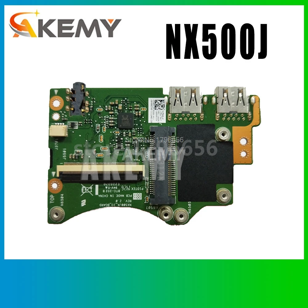 Аудио USB IO Плата оригинал для ASUS NX500J NX500 NX500JK интерфейс ноутбука плата чтения