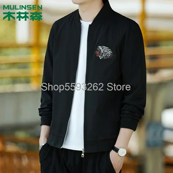 

Coat men's autumn Tide brand handsome embroidery autumn trend men's casual jacket men