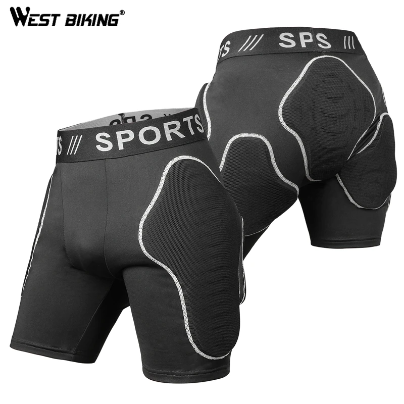 protective shorts hip protective pads WEST BIKING snowboarding shorts with protection hip 3D padded cycling sport skiing knee protector S-XL