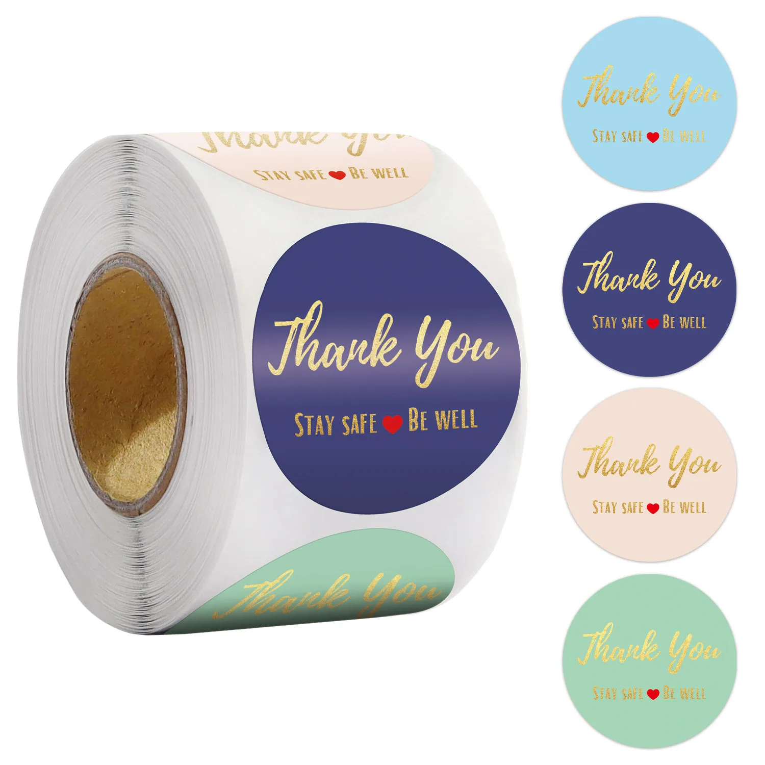 100-500pcs Rose Gold Foil Thank You Sticker For Small Business  Gift Seal Labels Shipping Sticker for Decoration Envelope