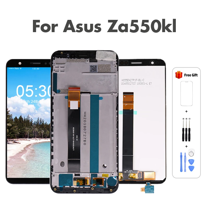 ЖК-экран для Asus Zenfone Live L1 ZA550KL сенсорный дигитайзер с рамкой диспла X00RD ремонт