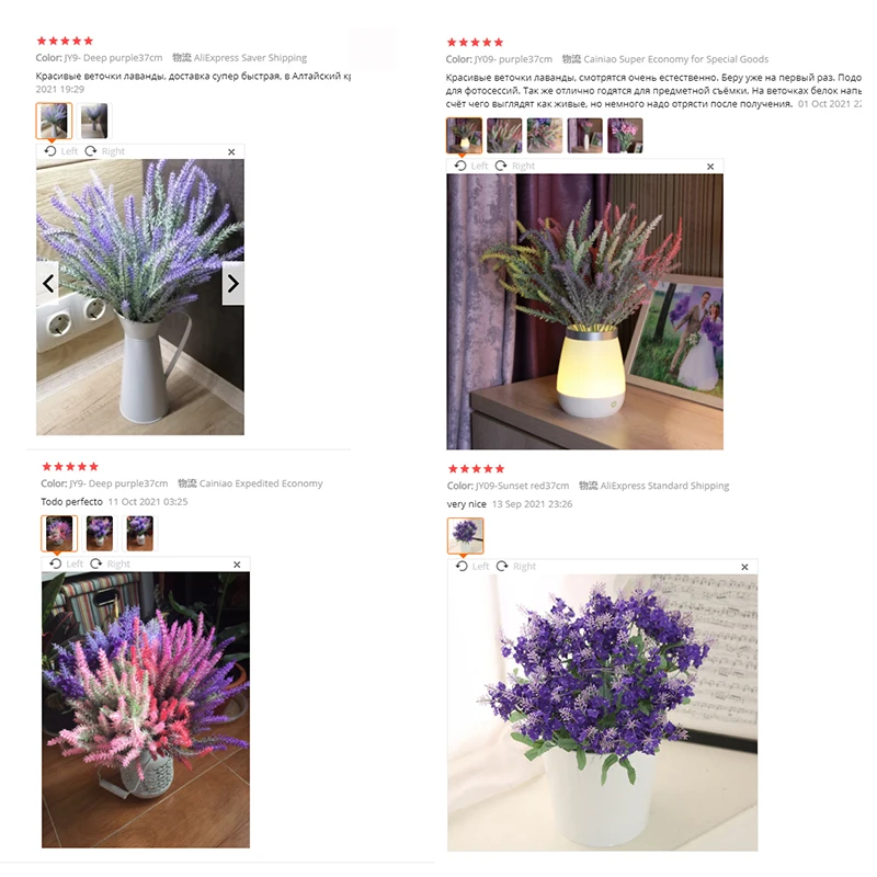 Ramo de Flores Artificiales para Boda, Plantas Falsas con Flocado de Lavanda para Interior y Exterior, Hogar, Cocina y Mesa de Oficina - Imagen 3