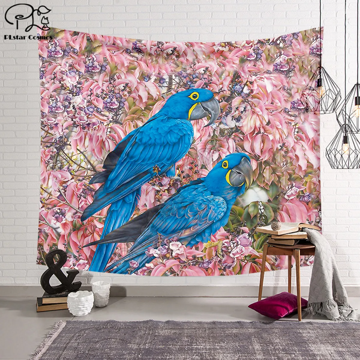 

Funny Parrot Blanket Tapestry 3D Printed Tapestrying Rectangular Home Decor Wall Hanging 02