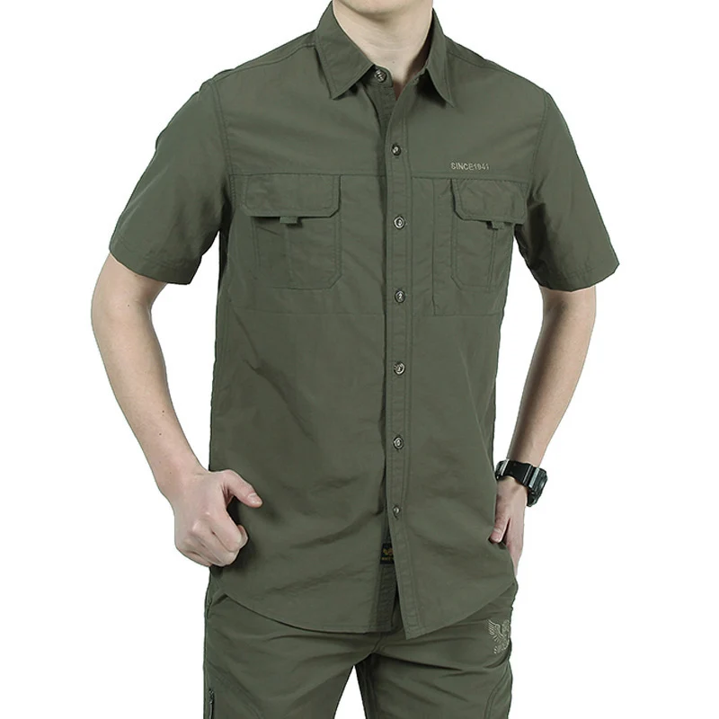 TACVASEN Мужская быстросохнущая охотничья тактическая рубашка Летняя Треккинговая походная футболка для улицы размера плюс Военная рубашка для рыбалки SH-XXSW-1