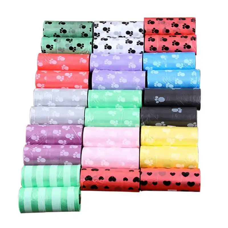 

5 Rolls Degradable Pet Dog Waste Poop Bag For Pets Cat Waste Pick Up Clean Poop Bag Cleaning Pet Supply Products