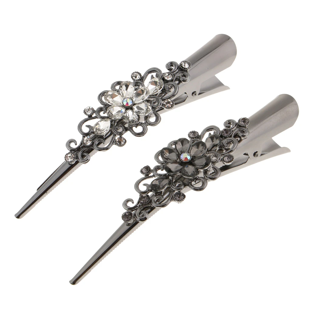 Metal Large Alligator Hair Clip | Rhinestone Jewelry Accessories - 2pcs  Elegant - Aliexpress