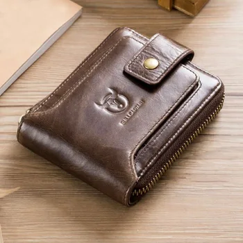 

Men Cross-section Wallet Short Multi-function Casual Driver License First Layer Leather Wallet Credit Card Holder Wallet Gift