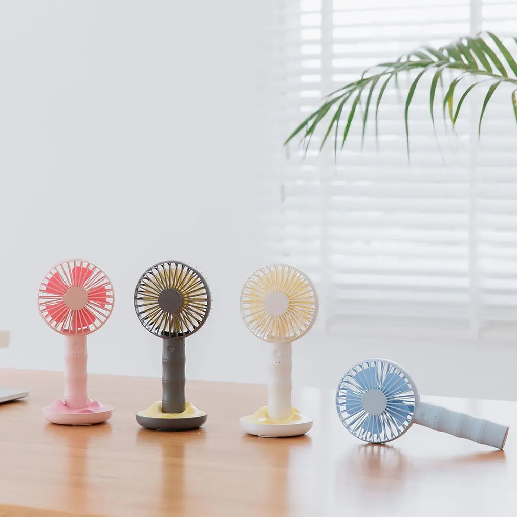 

Portable Handhold Fan With Rechargeable Built-In Battery Usb Port Design Handy Mini Fan For Smart Home