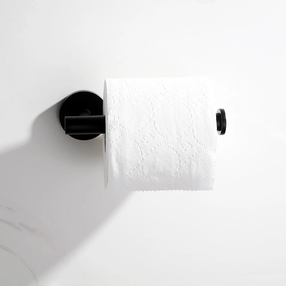Bathroom accessories 304 stainless steel toilet paper holder simple round paper rack wall mounted Lavatory toilet hook