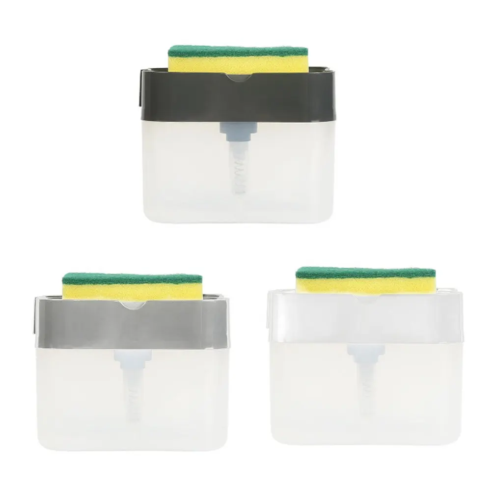 

Automatic Liquid Box Scouring Pad Dishwashing Brush Soap Box Convenient And Practical Automatic Liquid Box