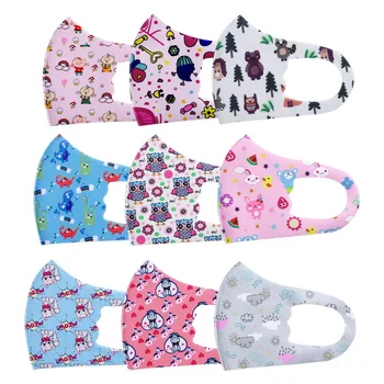 

2020 Cute Cartoon 3D Printed Children Face-masks 2020 Fashion Accessories Washable Cosplay Face Props