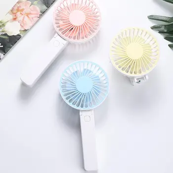 

1 Pcs Folding Handheld Small Fan Portable Pocket Fan Usb Charging Mini Fan Desktop Fan Summer Suplies