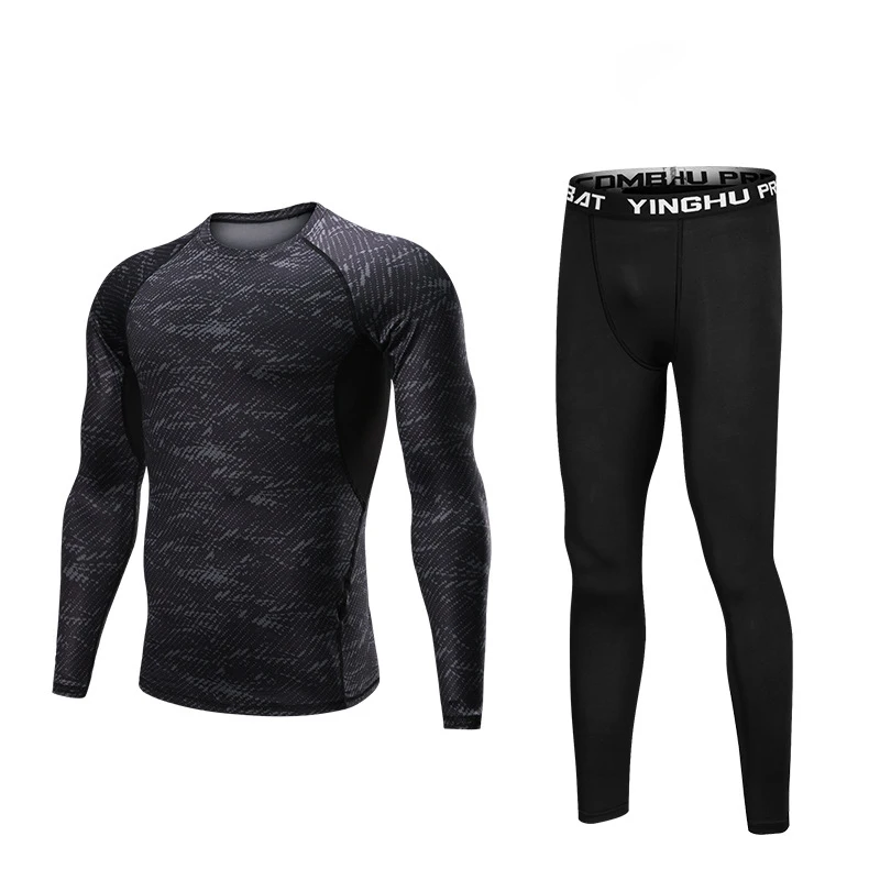 Плюс размер 4XL мужские спортивные костюмы одежда для тренировок дышащий спортивный костюм компрессионные рубашки спортивная одежда для фитнеса спортзала спортивный комплект