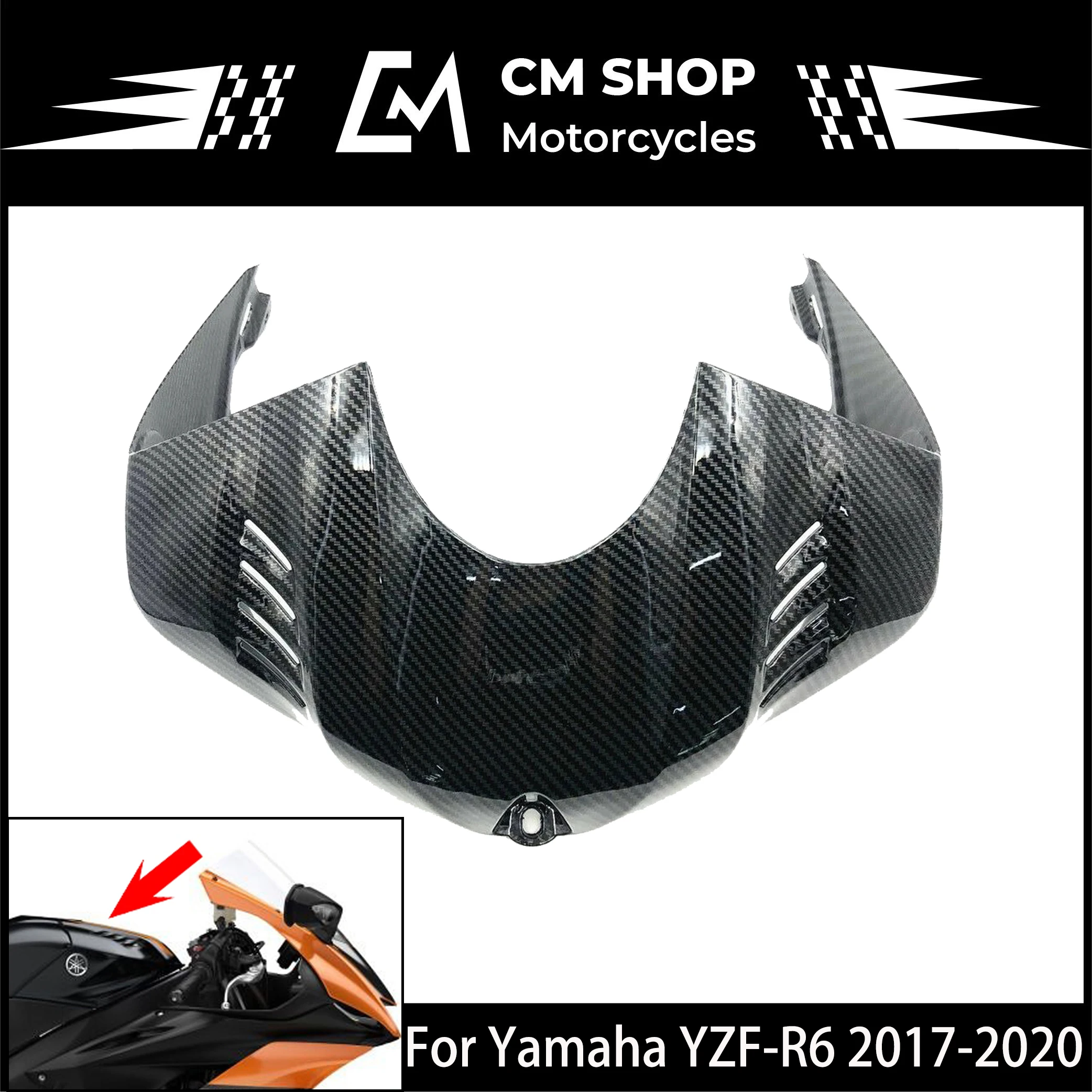 

YAMAHA Motorcycle Carbon Fiber Fairing High Quality Accessories Fuel Tank Cap Protection Cover For YAMAHA YZF-R6 2017-2020