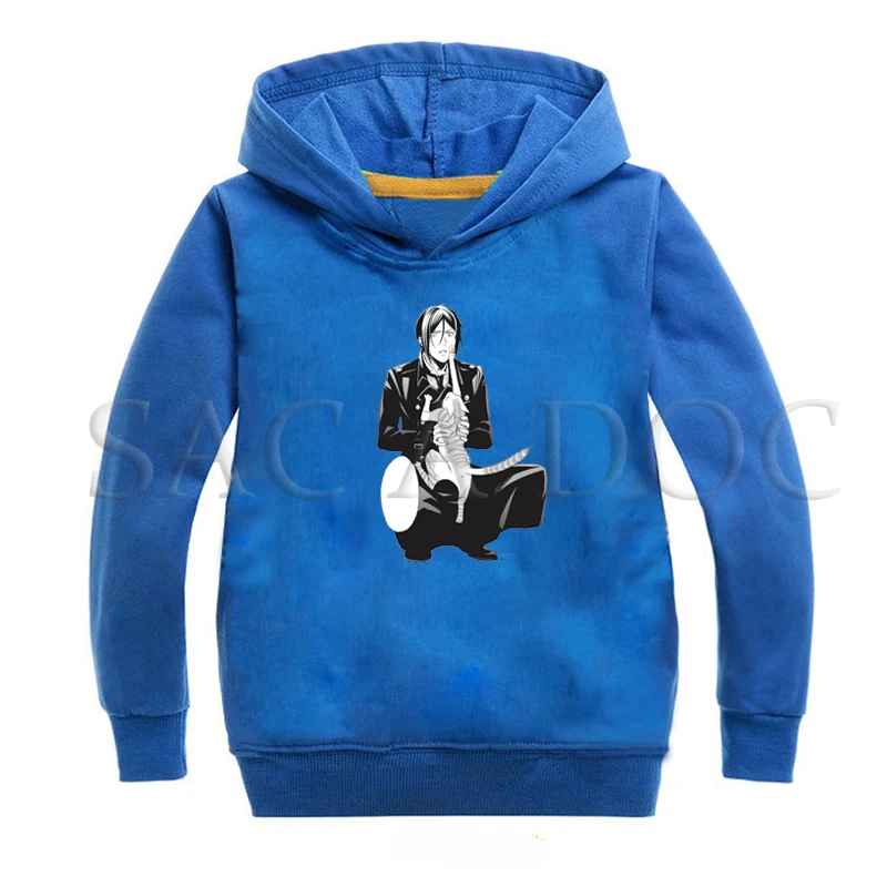 Hoodies 17 Детский свитер; толстовки с капюшоном; сезон весна-осень; Одежда для маленьких девочек и мальчиков с принтом «Черный Дворецкий»; спортивная одежда; Повседневная хлопковая одежда; Moletom Infantil - Цвет: Hoodies 17