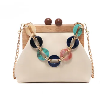 

Ladies Hand Bag Clutch Purse Wedding Party Bag with Acrylic Handle Luxury Design PU Leather Women Shoulder Bags ZD1478