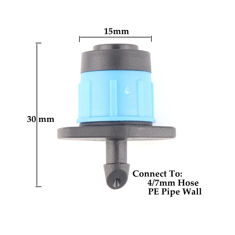 500 шт.-10 шт. Синий 360 градусов 0~ 90Л/ч Тип потока садовый дождевальный аппарат капельницы горшок растения микро капельницы для орошения сопла