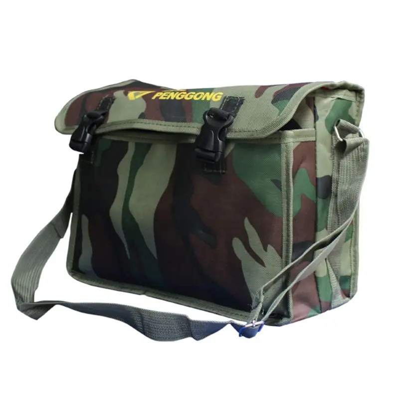 

Electrician Hardware Toolkit Shoulder Bag Waterproof Oxford Cloth Multi Organize Pockets Storage Pouch Portable Worker Use Tool