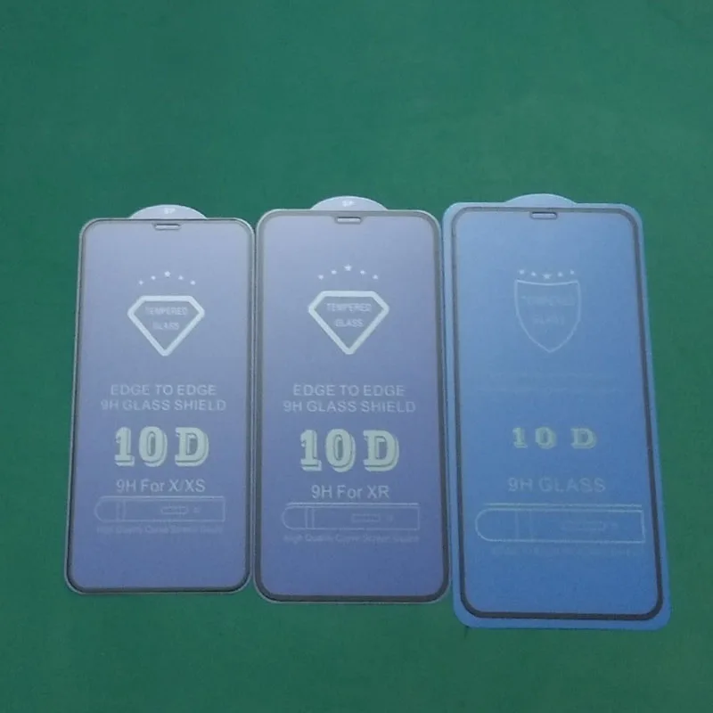 Закаленное стекло 10D С защитой от отпечатков пальцев для iPhone 11 Pro Max XS XR X 8 7 6 6S Plus
