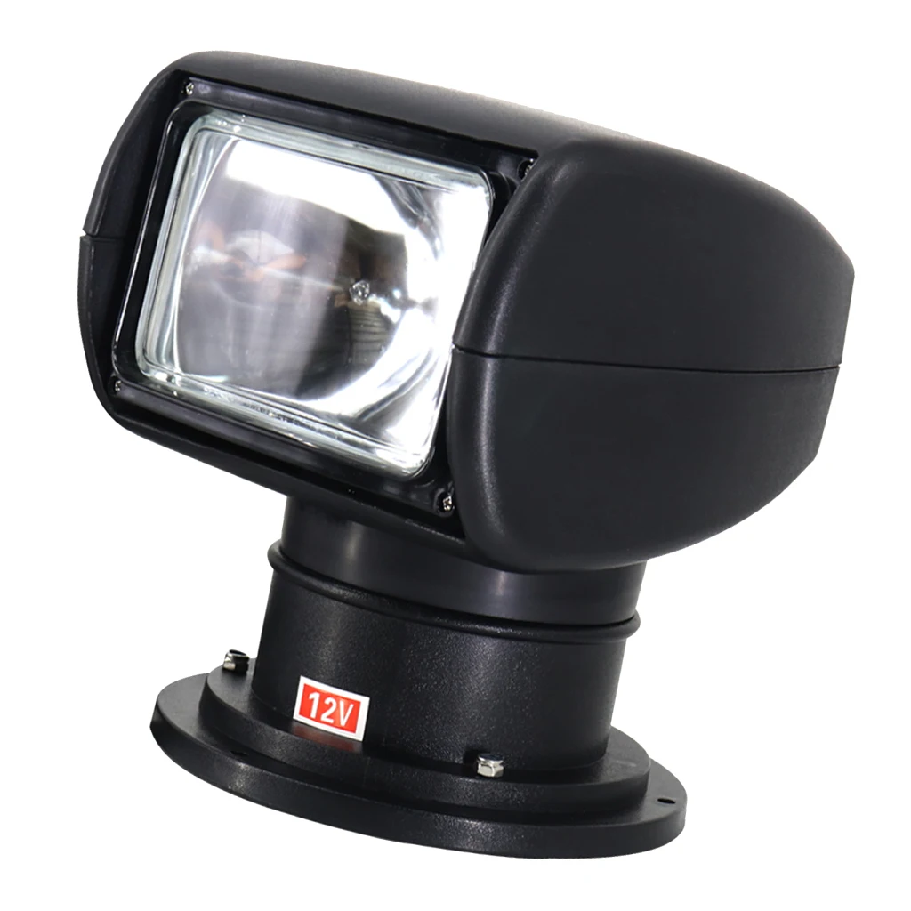 

Marine Boat Remote Control Halogen Searchlight, 12V 2500LM, Black