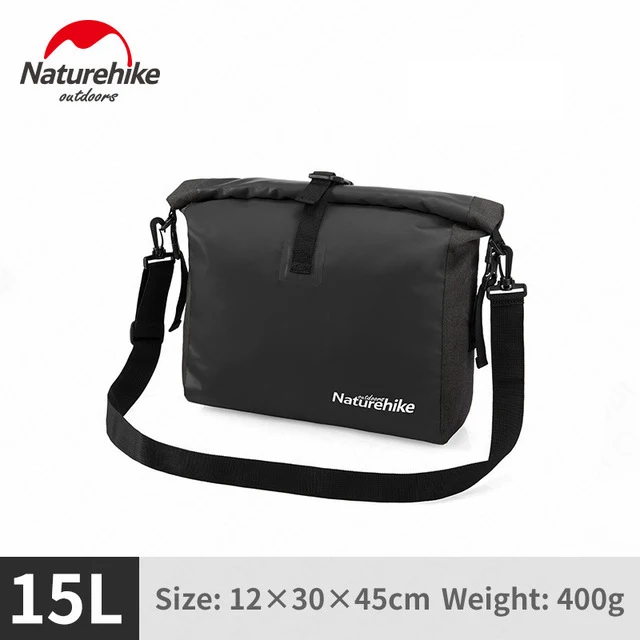 15L Black Naturehike NH19SB005 влажная сухая разделительная водонепроницаемая сумка, для плавания, Каякинг, катание на лодках, пляжная сумка на одно плечо 6L/15L - Цвет: 15L Black
