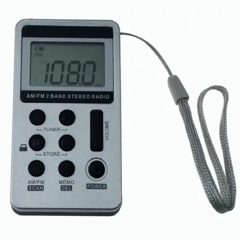 

2020Christmas gift to the family of Am / Fm radio digital display interface and lithium rechargeable USB radio headset + Lanyard