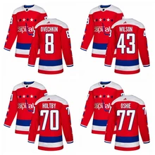 Сшитые мужские джинсы в стиле «Вашингтон» Alex Ovechkin T.J. Футболка Oshie Braden Holtby Tom Wilson Capitals