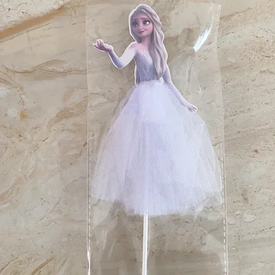 1pcs/Lot Frozen Elsa Anna Princess Cake Cupcake Toppers Cake Flag Girls Birthday Party Decoration Anniversaire Cake Supplies 1pc-Flag22