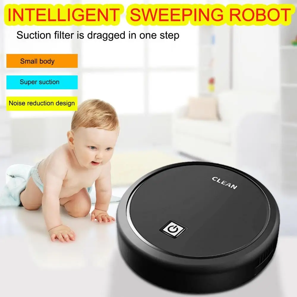 Полностью автоматический мини пылесос робот развертки и влажной швабры