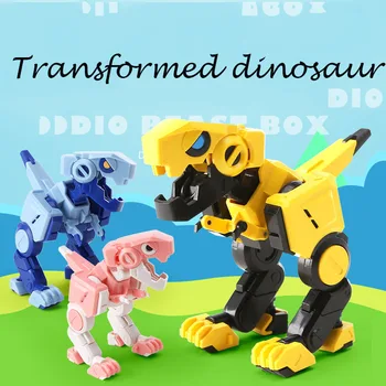 

Transformation cube Verformbaren Dinosaurier Tyrannosaurus Rex Action & Spielzeug Figuren geburtstag geschenk für junge Gelenke