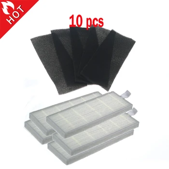 

10 pcs 5pcs Sponge+5pcs Filters for ILIFE Robot Replacement for chuwi ilife A4 A4S A6 Robot Vacuum Cleaner hepa filter
