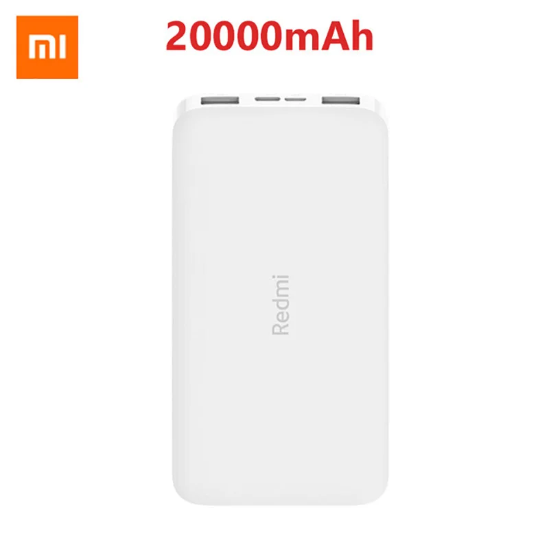 

New Xiaomi Redmi Power Bank 20000mAh Portable Charger Power Supply Dual USB USB-C Two-way Quick Charging External Battery