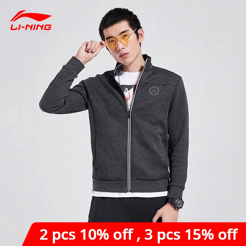 Свитер серии Li-Ning с капюшоном Стандартный крой из 66% полиэстера 34% хлопка на