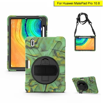 

For Huawei MatePad Pro 10.8 360 Rotating Heavy Duty Armor with Hand or Shoulder Strap Case Kids Hybrid Shockproof Stand Cover