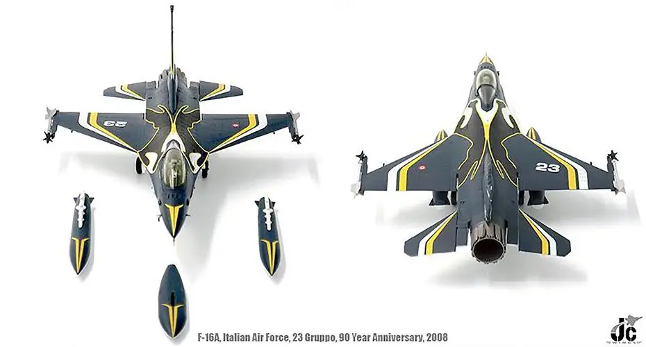 JC Крылья итальянских ВВС F 16 ADF Fighting Falcon 23 Gruppo 1/72 модель самолета| |
