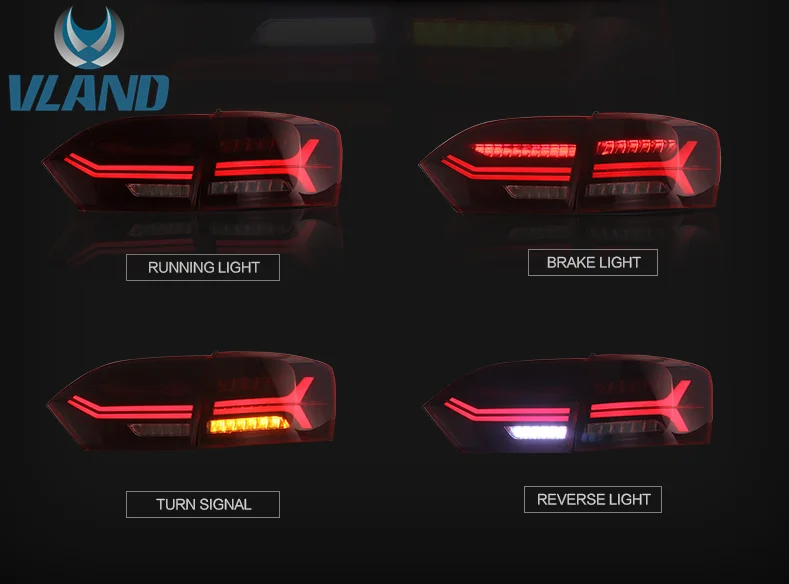 Автомобильный светодиодный головной фонарь и задний фонарь для Volkswagen VW Jetta Sagitar фары и задние фонари с Последовательный сигнал поворота 2011