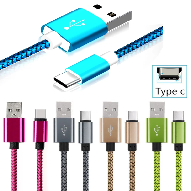 1 м нейлоновый шнур Тип usb C кабель для передачи данных 2.4A быстрой зарядки для samsung galaxy A80 A60 A40 A20 J3 J4 J6 J7 A5 A6 A7 A8 A9 плюс