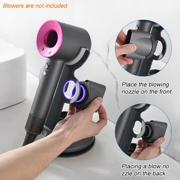 

Zinc Plated Steel Bathroom Organizer Hair Dryer Holder Space Saving Home Desktop Stand Anti Drop Wear Resistant Solid For Dyson