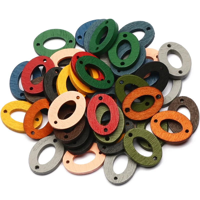 

Деревянные Подвески для изготовления ювелирных изделий, темного цвета, 15x20 мм, 30 шт.