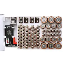 93 сетки батарея Емкость тестер коробка для хранения прозрачный измерительный Органайзер чехол Аксессуары для AAA AA 9V C D батареи