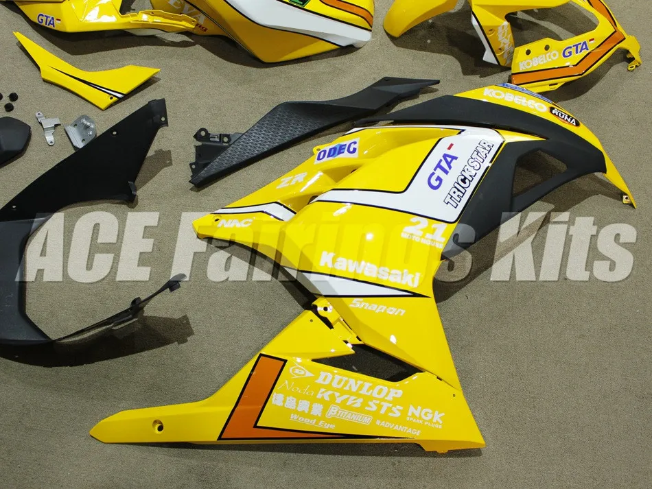 ABS обтекатель комплект для Kawasaki Ninja300 EX300 300R 2013 13 14 15 16 17 Обтекатели набор литья под давлением+ крышка бака